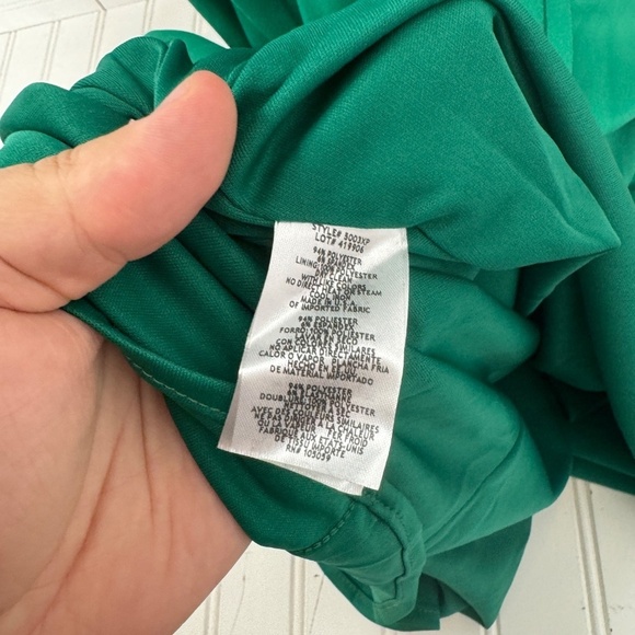 NEW Xscape Womens Petites One Shoulder Long Evening Dress Green 8P - Picture 8 of 10